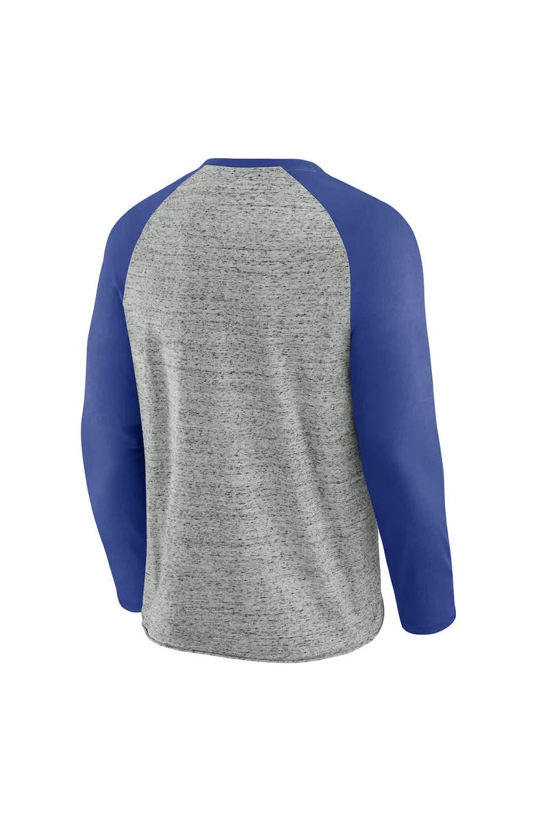 Darius Rucker Collection by Fanatics Men's Darius Rucker Collection by Fanatics Heather Gray Kansas City Royals Raw Edge Raglan Long Sleeve Baseball T-Shirt, Alternate, color, Heather Gray