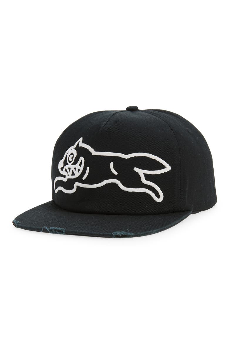 Rails Embroidered Logo Snapback Hat, Main, color, BLACK