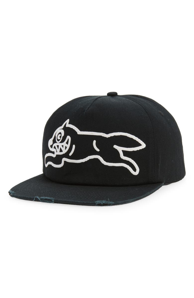 ICECREAM Rails Embroidered Logo Snapback Hat, Main, color, Black