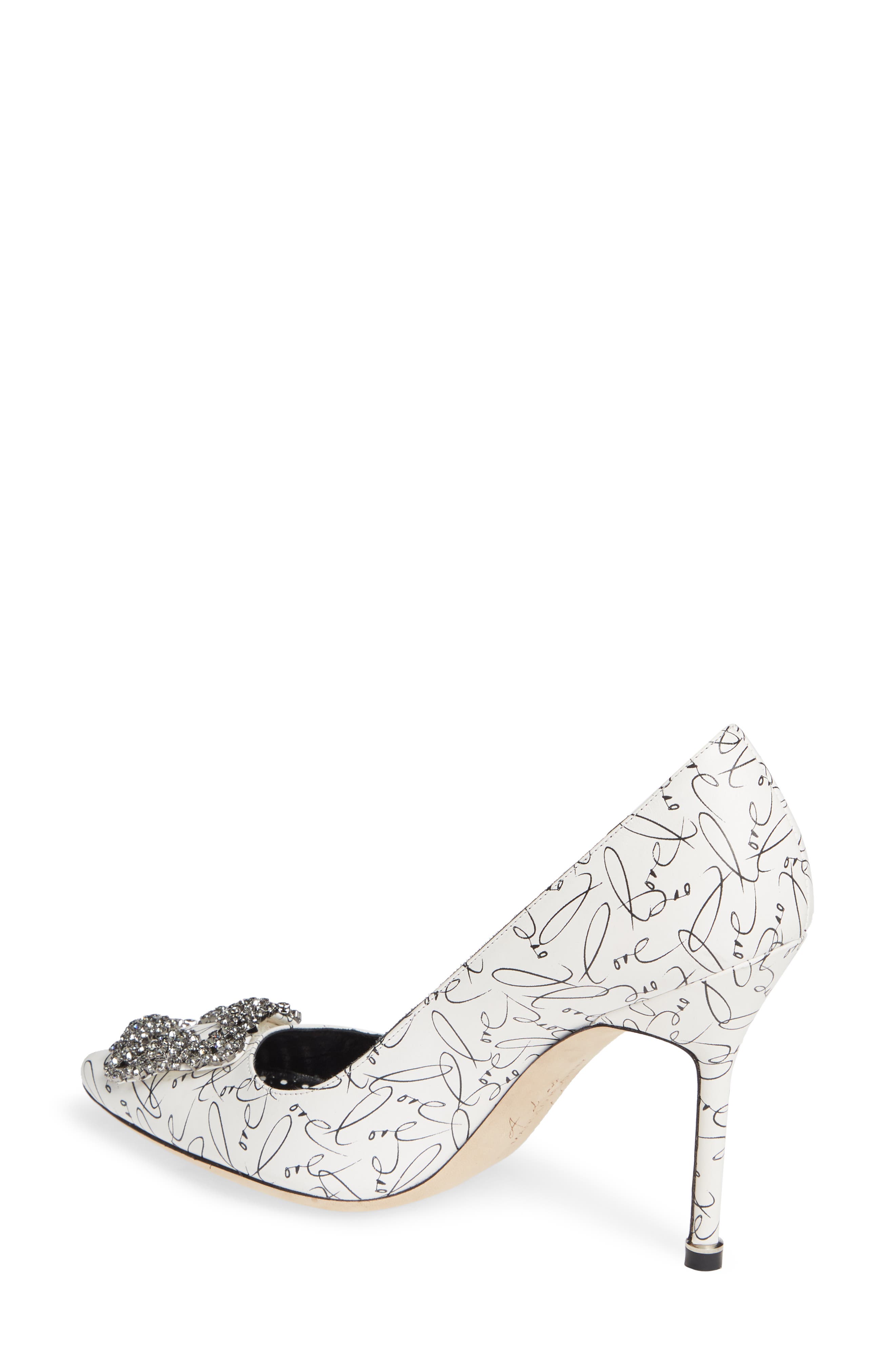 Manolo Blahnik Decade of Love Hangisi Anniversary Embellished Pump, Alternate, color, 