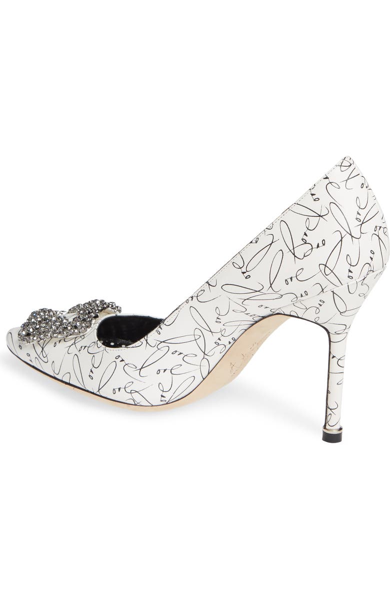 Manolo Blahnik Decade of Love Hangisi Anniversary Embellished Pump, Alternate, color,