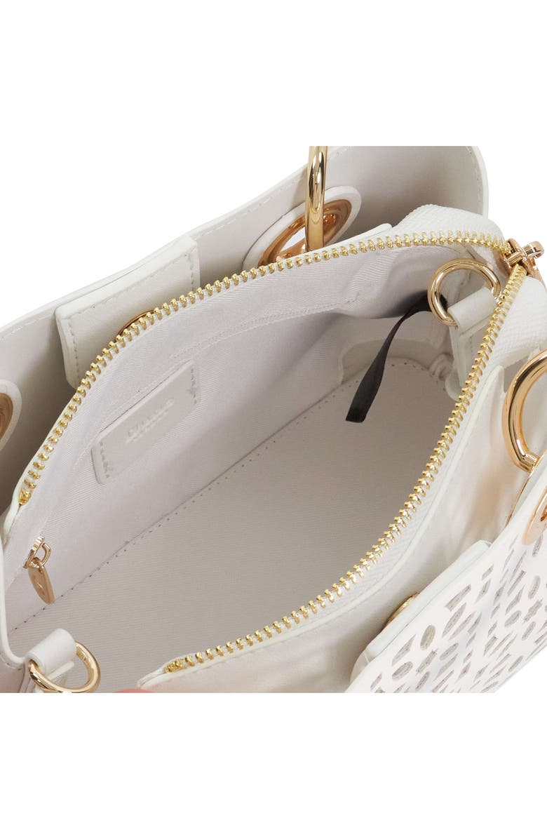 Dune London Diddydelaser Faux Leather Top Handle Bag, Alternate, color, White