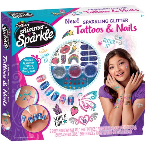Diy Sparkling Glitter Tattoos and Nails