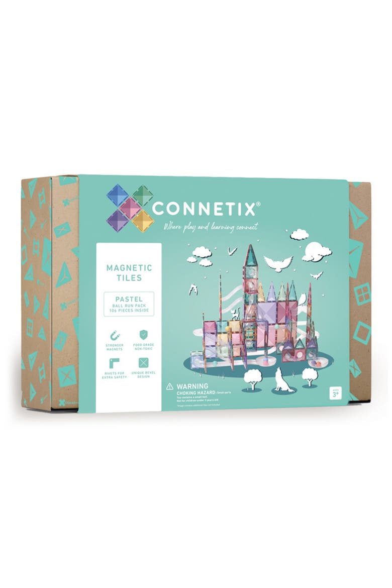 Kids' Pastel Magnetic Tiles 106-Piece Ball Run Pack, Main, color, PASTEL