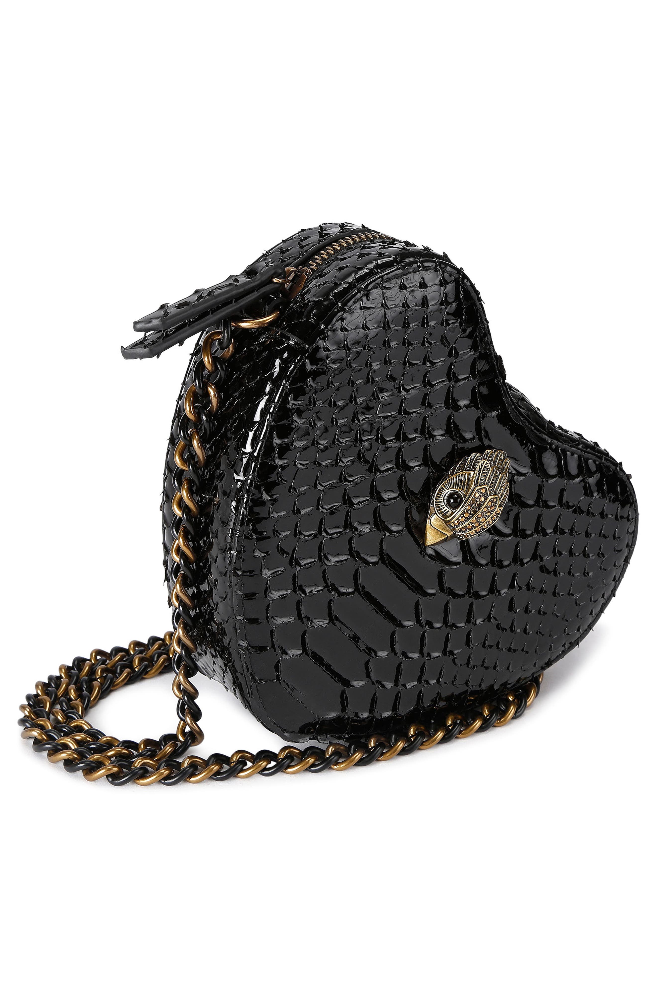 Kurt Geiger London Kensington Heart Crossbody Bag, Alternate, color, Black