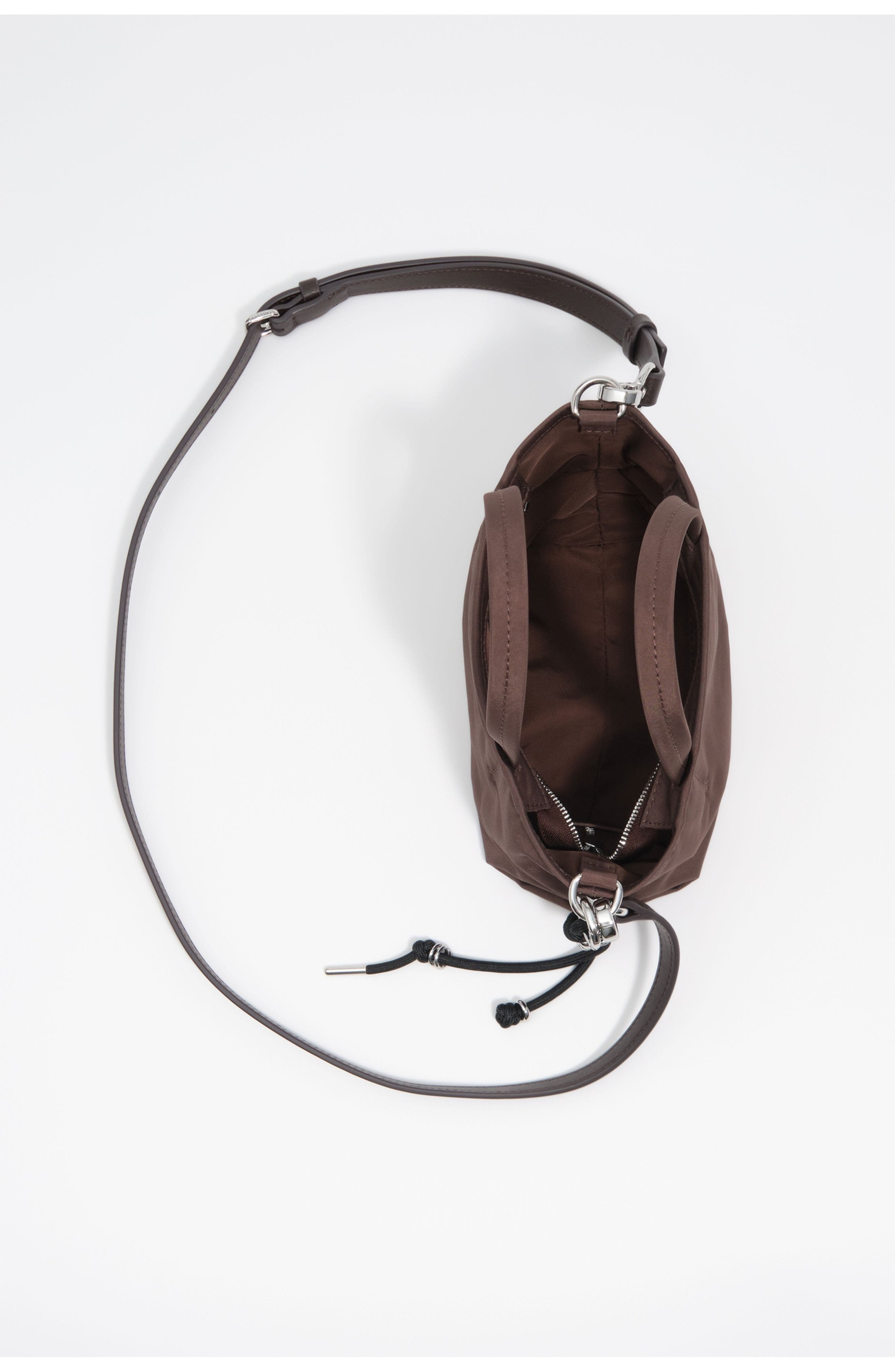 Small Nylon Shopper Bag, Alternate, color, MOKA