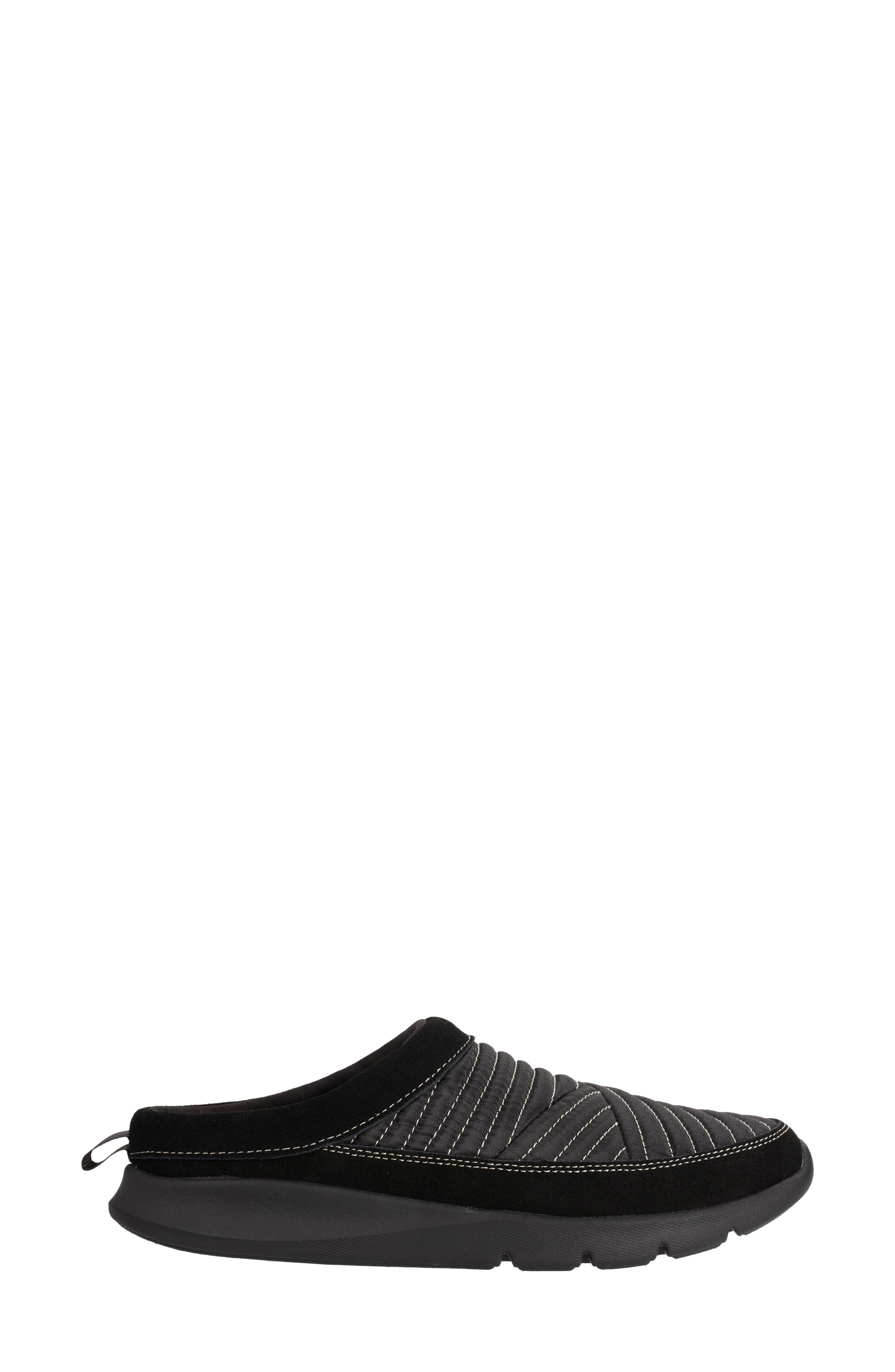 Basin Quilted Leather Clog, Alternate, color, BLACK