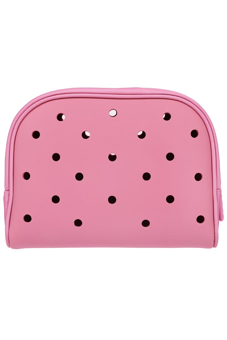 Classic Cosmetic Bag with Jibbitz-Compatible Panels, Alternate, color, QUIET ROSE