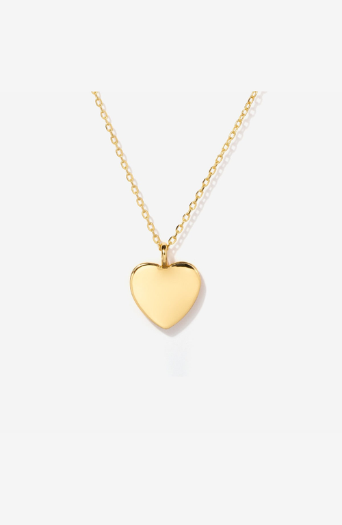 Little Sky Stone Lev Heart Charm Necklace In Gold