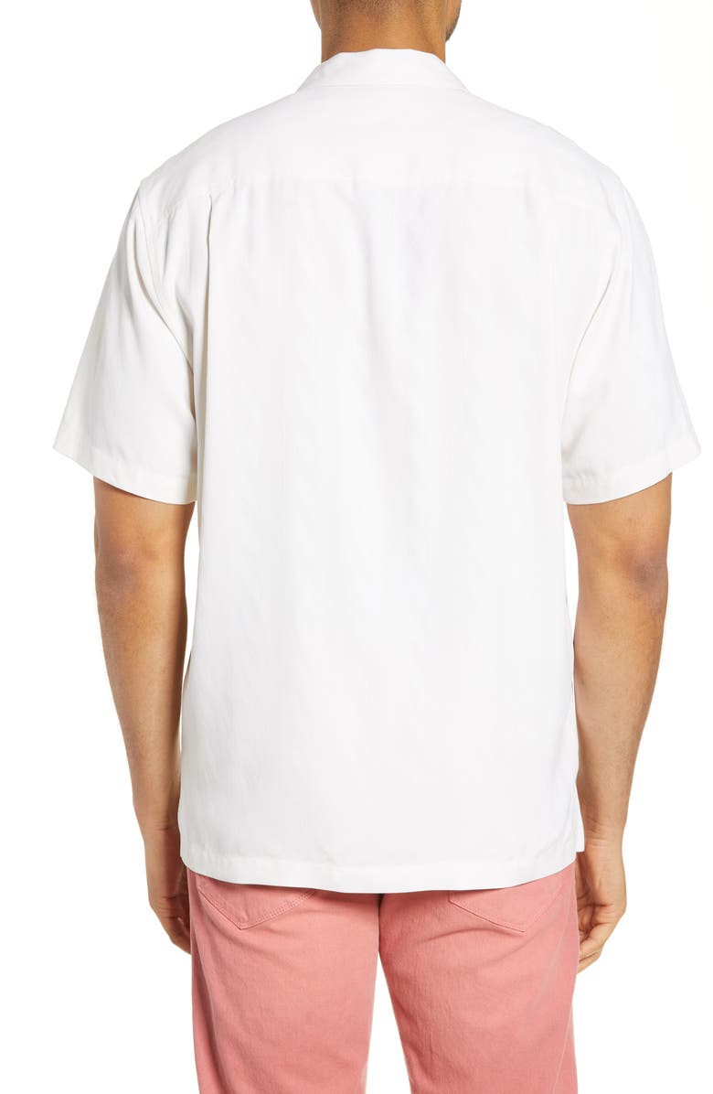 Tommy Bahama Vicenco Vines Classic Fit Embroidered Silk Button-Up Camp Shirt, Alternate, color, 