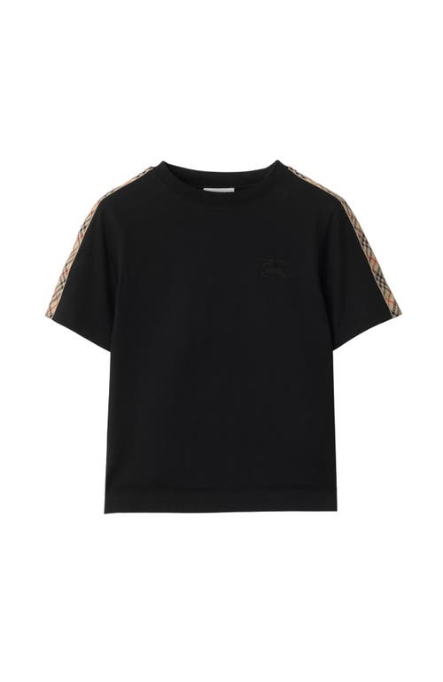Burberry Check Trim Cotton T-shirt