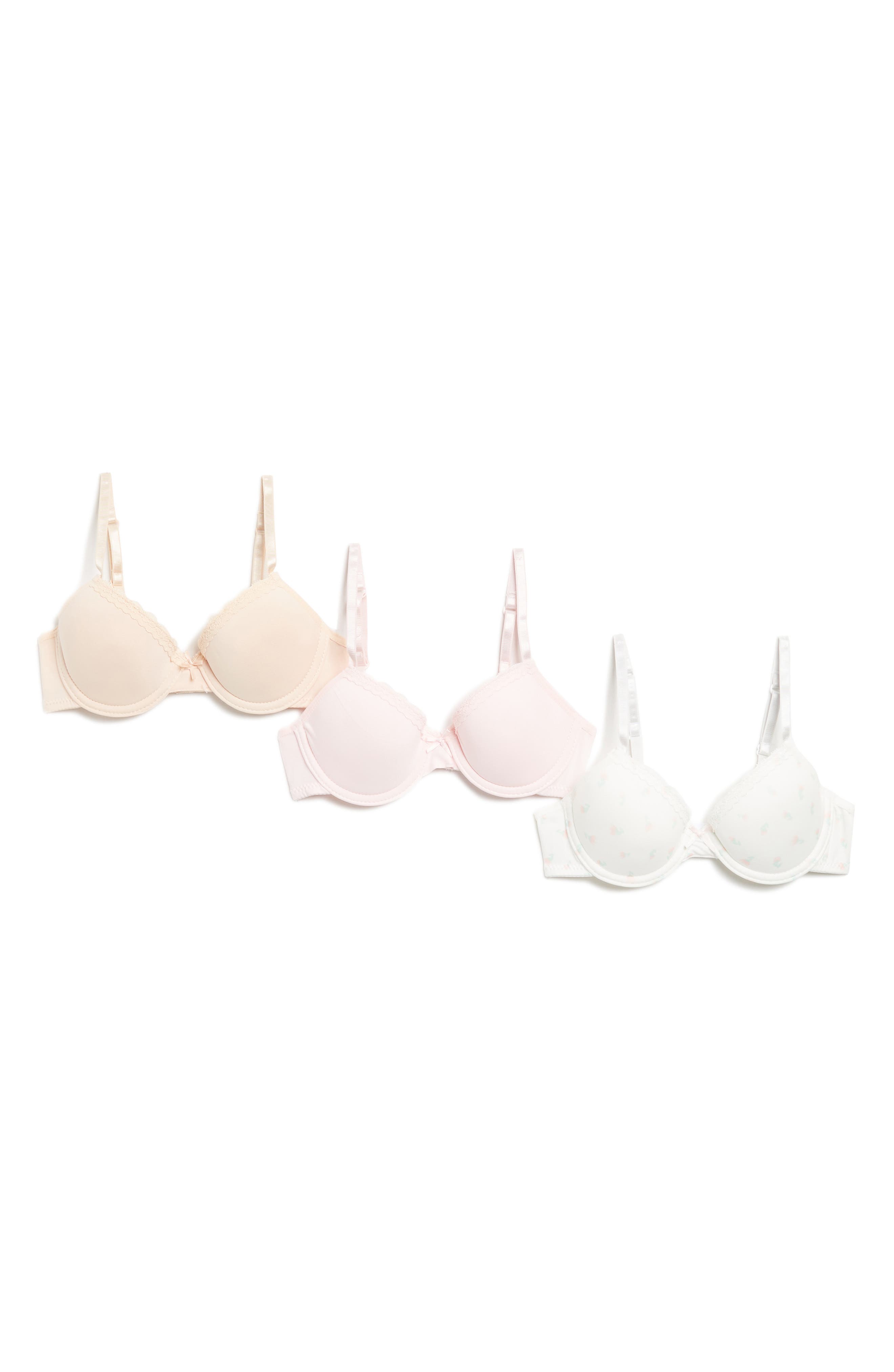 Renee Roffe RENE ROFE GIRL Kids' Genesis 3-Pack Lace Trim Bras | Nordstromrack
