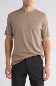 NORDSTROM RACK Cotton & Linen Blend Crewneck T-Shirt