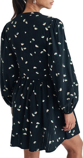 Starlight Floral Long Sleeve Cotton Minidress