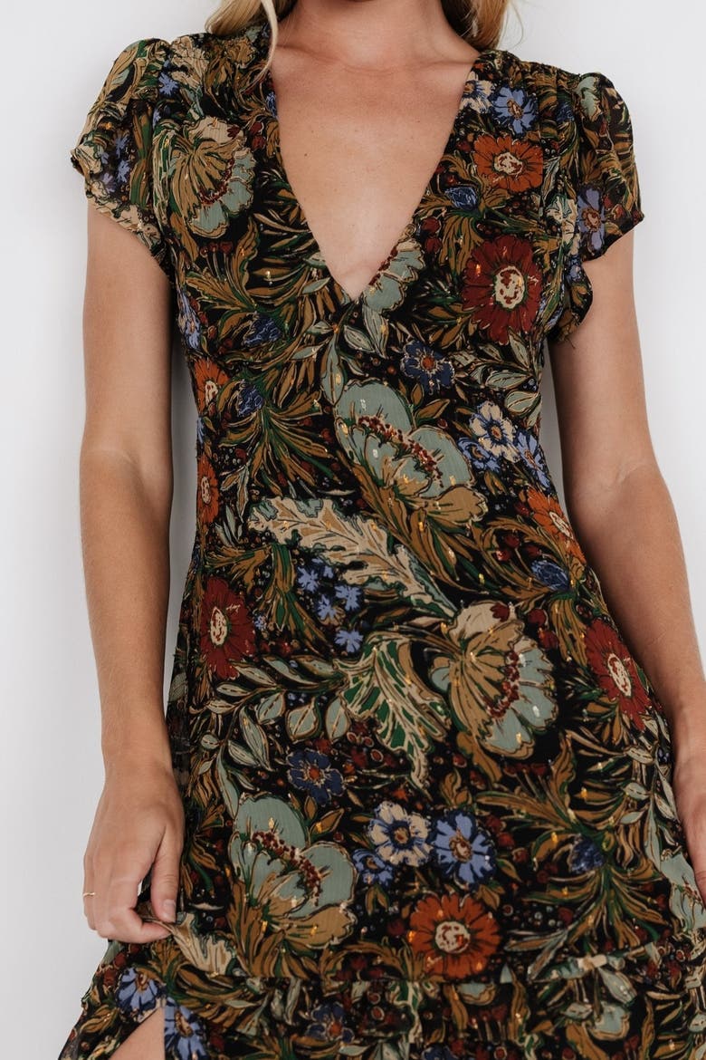 Riverwood Deep V Maxi Dress, Alternate, color, Multi Color