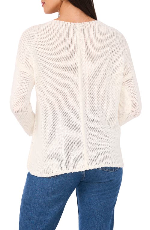 Vince Camuto Boat Neck Sweater In Antique White