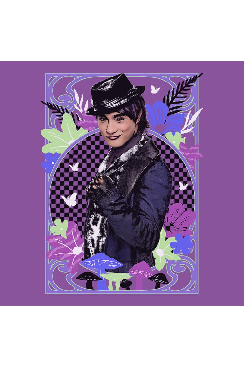 Girl's Descendants Wicked Wonderland Max Framed Portrait  Graphic T-Shirt, Alternate, color, Purple Berry