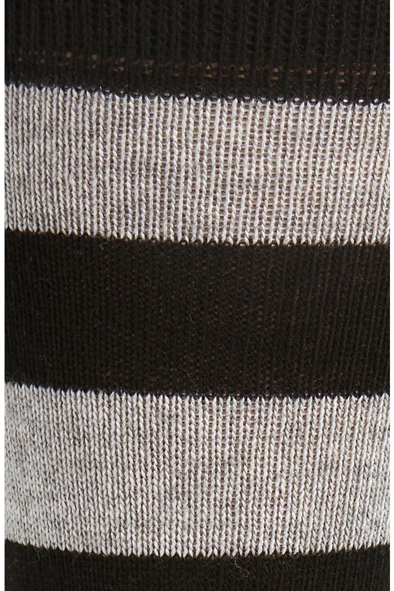 Rugby Stripe Dress Socks, Alternate, color, BLACK