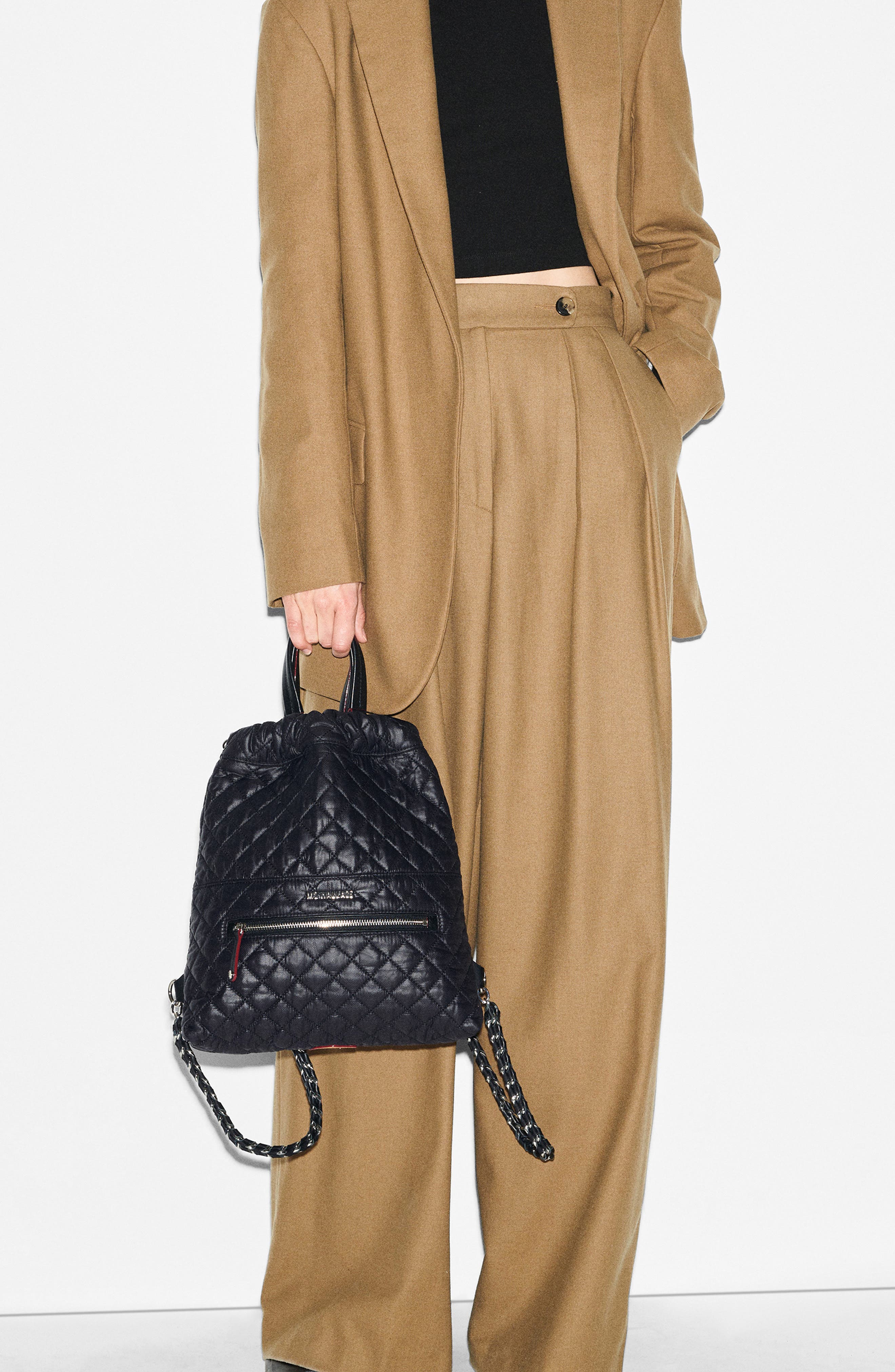 MZ Wallace Crosby Audrey Quilted Nylon Backpack, Alternate, color, 