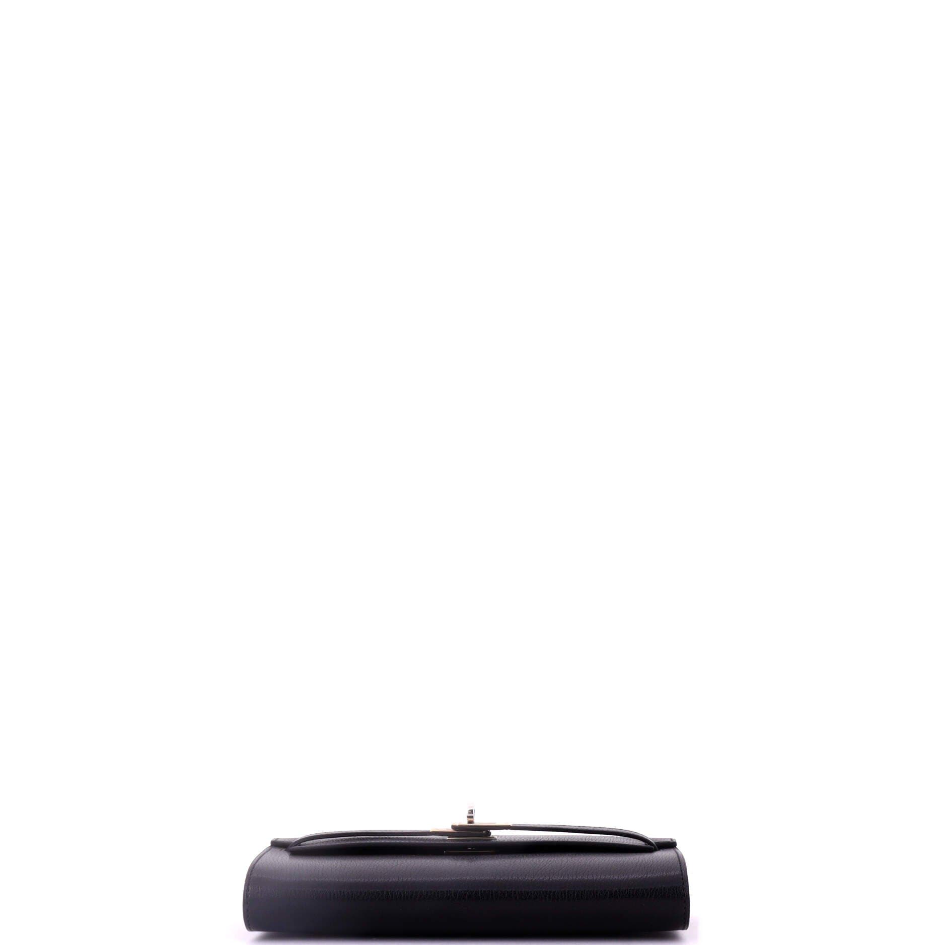 Pre-Owned Hermes Kelly To Go Wallet Chevre Mysore, Alternate, color, Noir