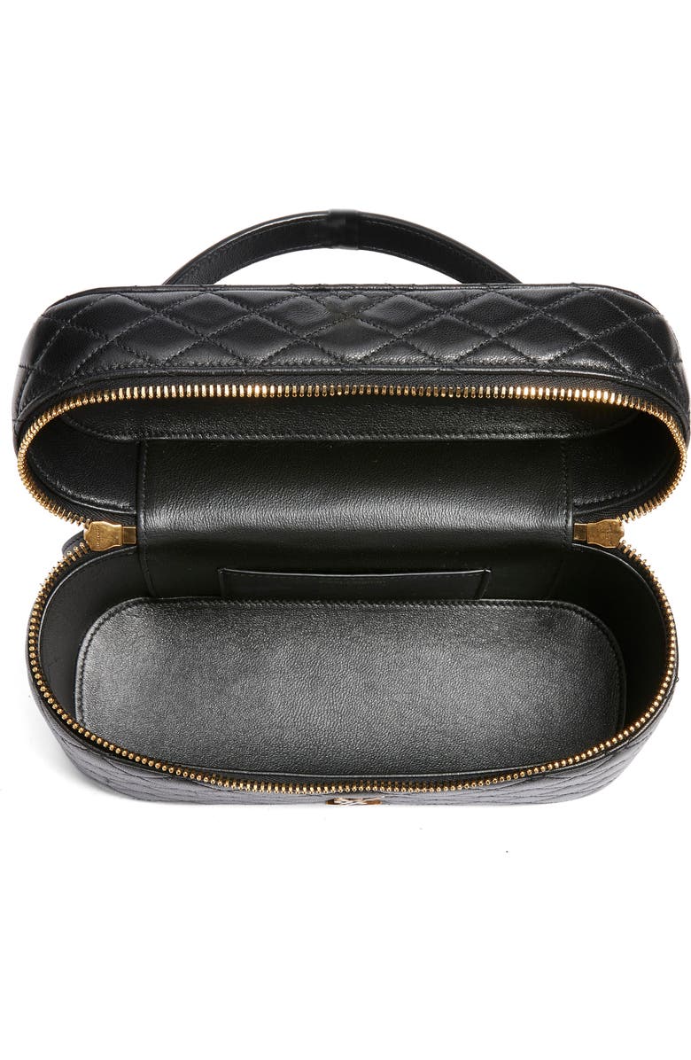 Saint Laurent Large Gaby Quilted Leather Vanity Case, Alternate, color,