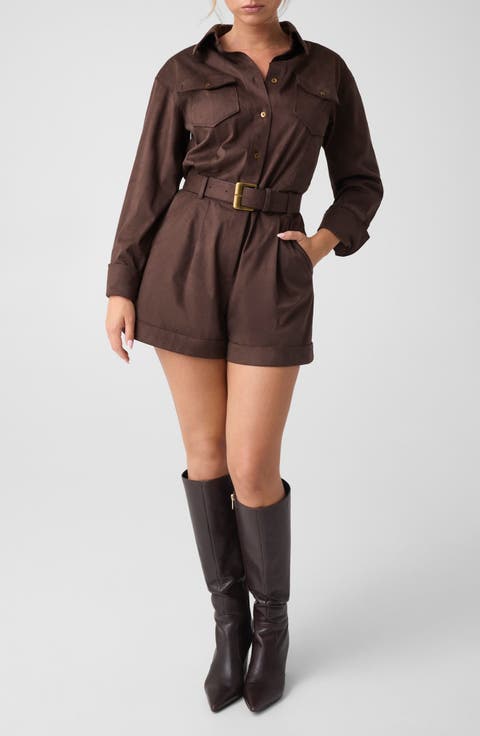 Mia Flap Pocket Long Sleeve Romper