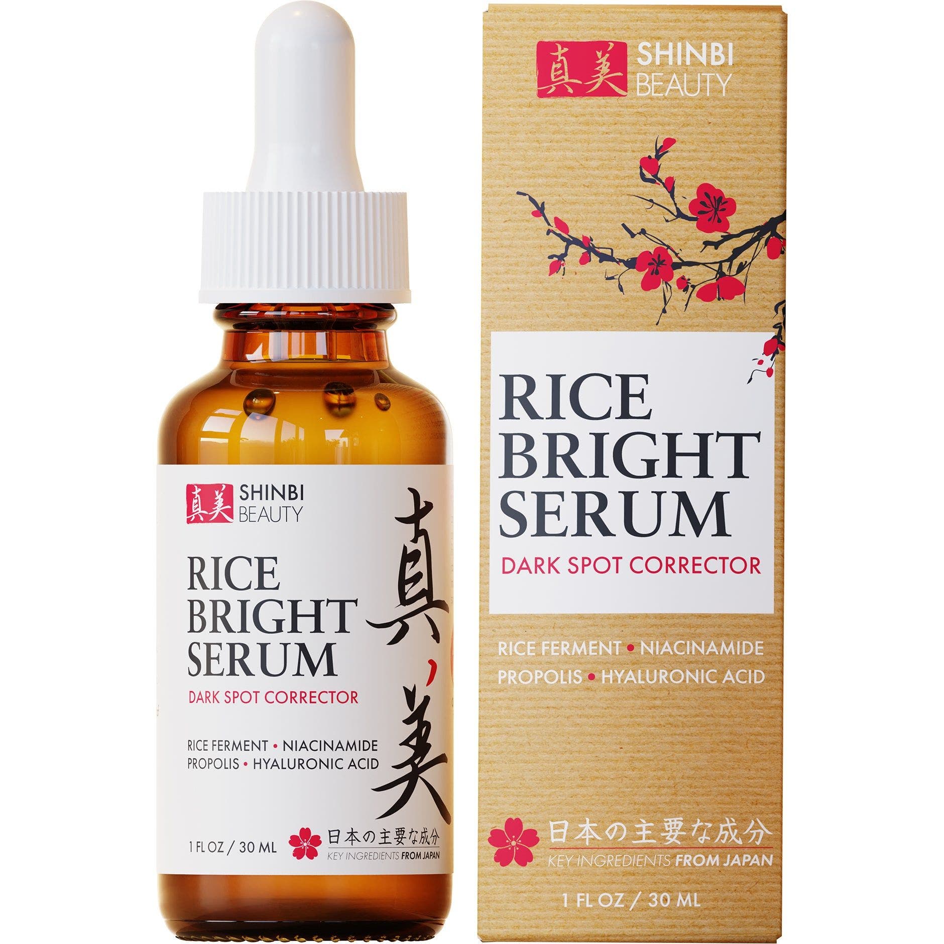Shinbi Beauty Rice Bright Serum Dark Spot Corrector in Clear 