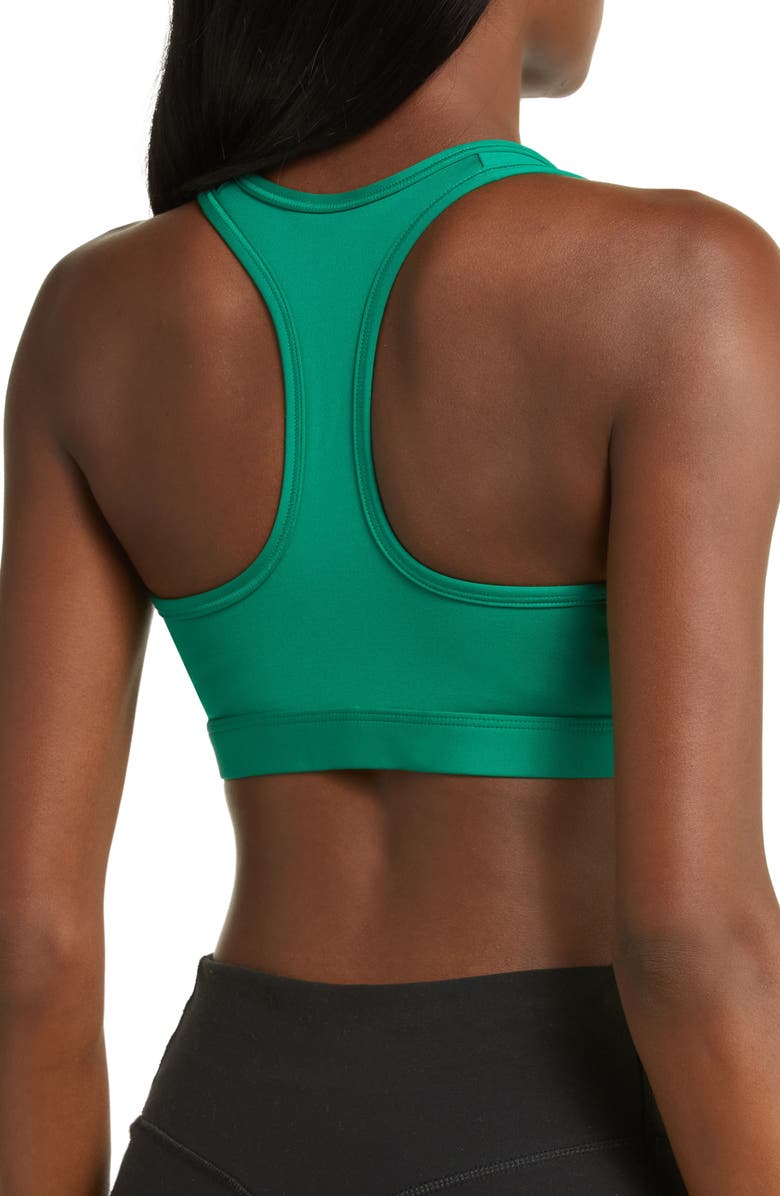 Nike Dri-FIT Swoosh Medium Support Padded Sports Bra, Alternate, color, Malcht/White