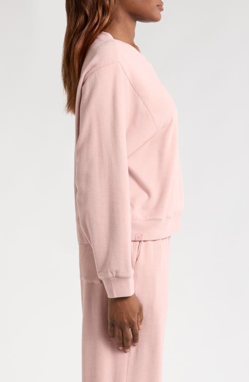 Barefoot Dreams Malibu Collection® Brushed Fleece Pullover In Teaberry