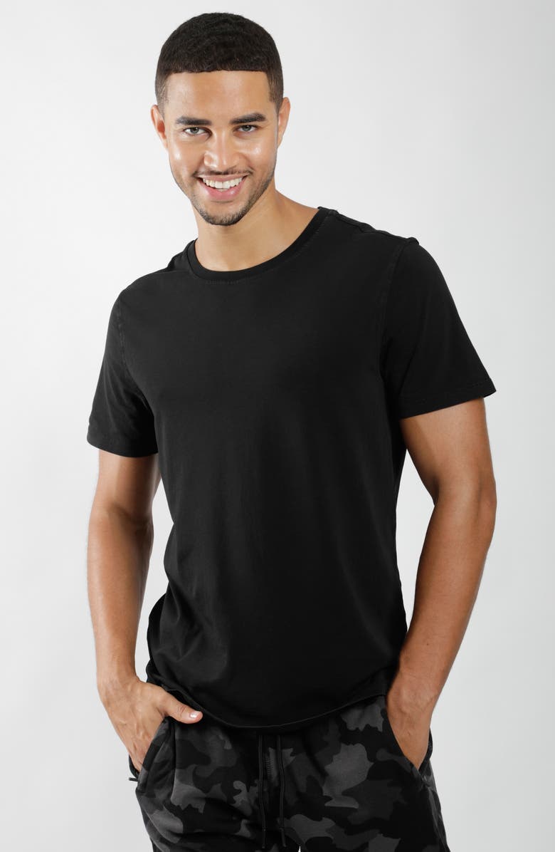 90 DEGREE BY REFLEX Stone Washed Stretch Pima Cotton T-Shirt, Alternate, color,