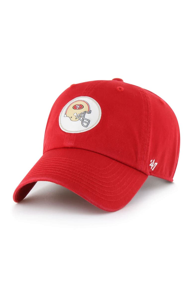 Men's '47  Scarlet San Francisco 49ers Hard Hat Clean Up Adjustable Hat, Main, color, Scarlet