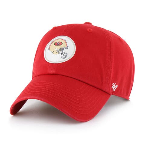 Men's '47  Scarlet San Francisco 49ers Hard Hat Clean Up Adjustable Hat