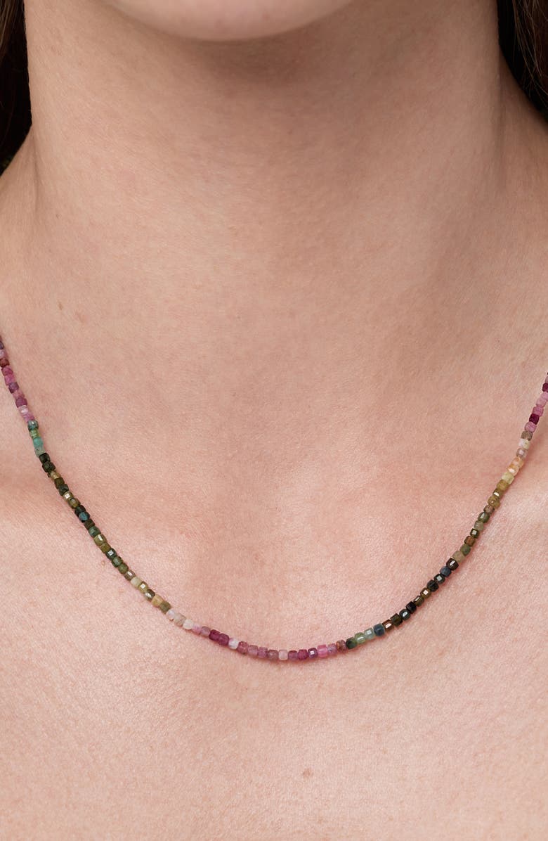 Ana Luisa Solid Yellow Gold - Tourmaline Beaded Necklace, Alternate, color, Gold