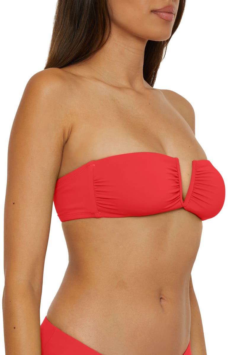 Becca Color Code Bandeau Bikini Top, Alternate, color, Fire