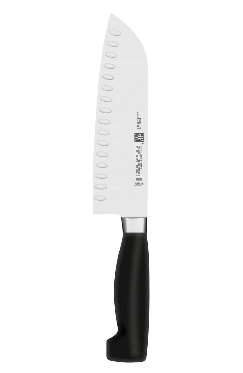 ZWILLING Four Star 7-Inch Hollow Edge Santoku Knife, Main, color, Stainless Steel