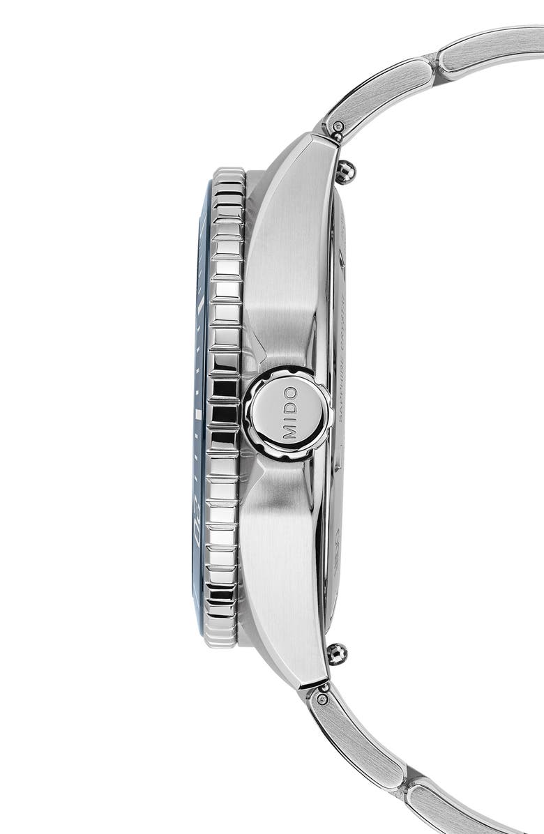 MIDO Ocean Star GMT Automatic Bracelet Watch & Fabric Strap Gift Set, 44mm, Alternate, color, Blue