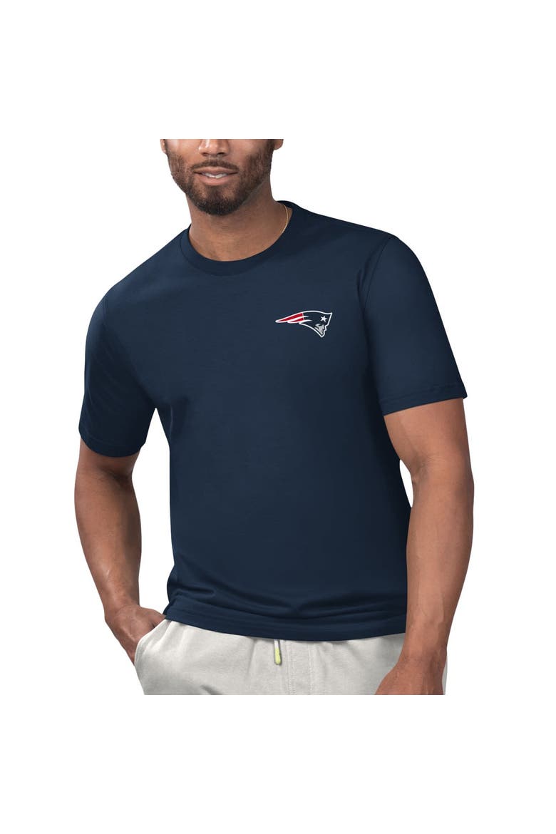 Men's Margaritaville Navy New England Patriots Licensed to Chill T-Shirt, Main, color, Navy