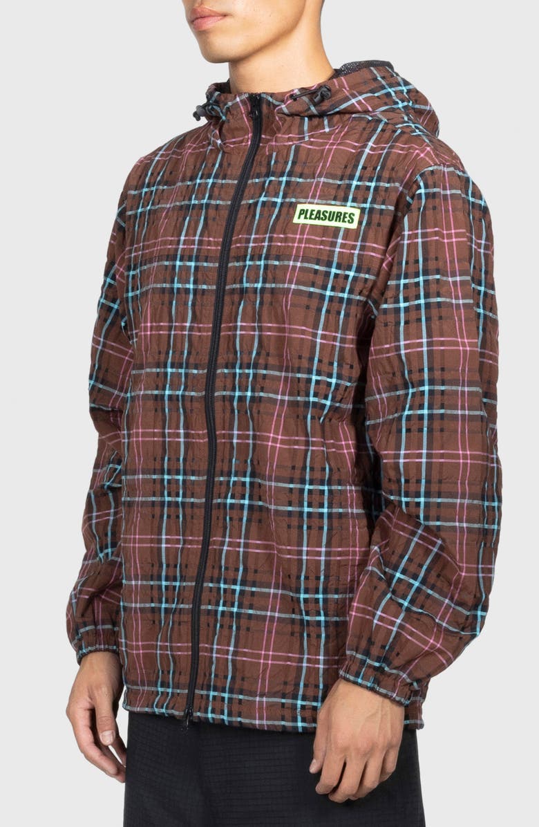 PLEASURES x Boiler Room Hooded Practice Zip Jacket, Alternate, color, Brown