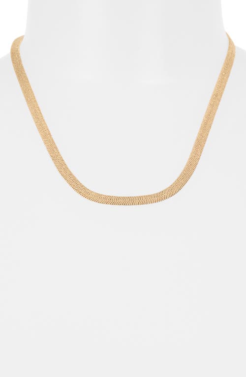Vince Camuto Flat Snake Chain Necklace In Goldtone