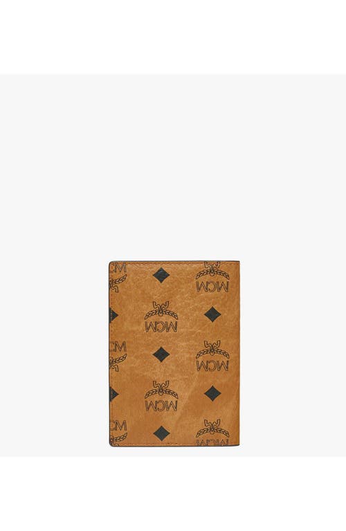 Mcm Ottomar Passport Holder In Cognac