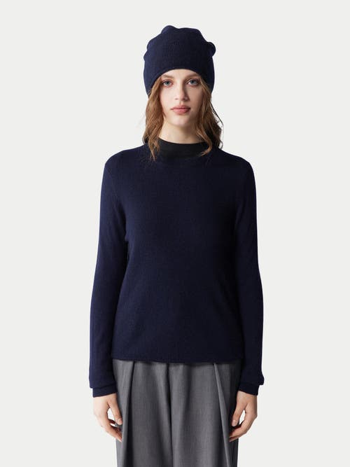 Gobi Mongolian Cashmere Cashmere Hat And Sweater Set In India Ink