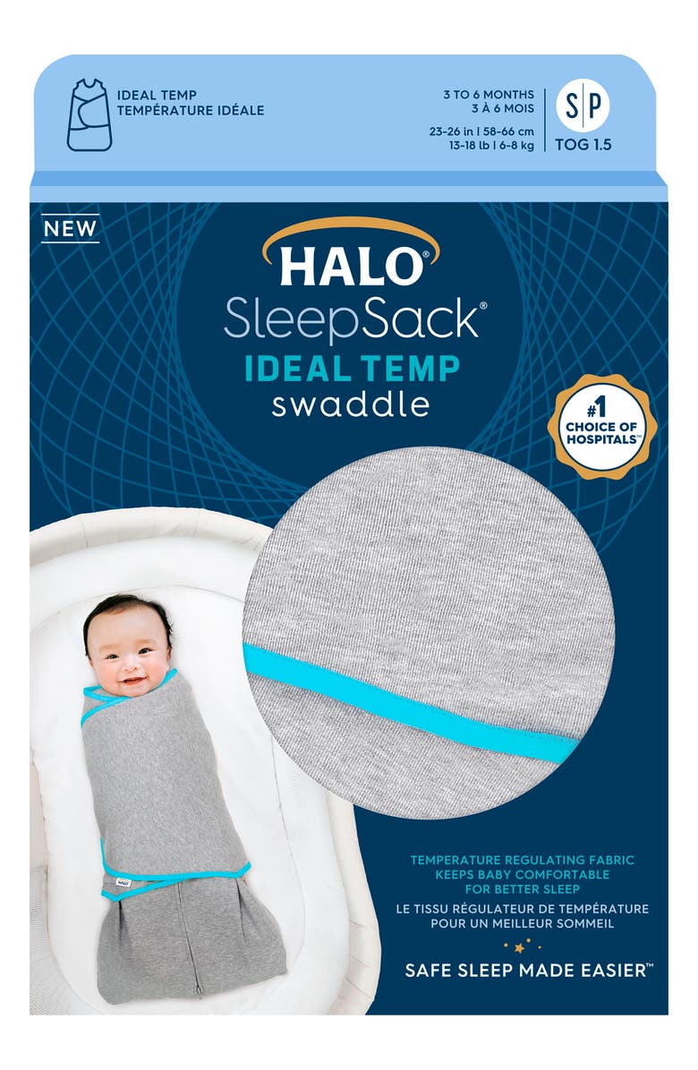 HALO SleepSack<sup>™</sup> Ideal Temp Swaddle, Alternate, color, Heather Grey