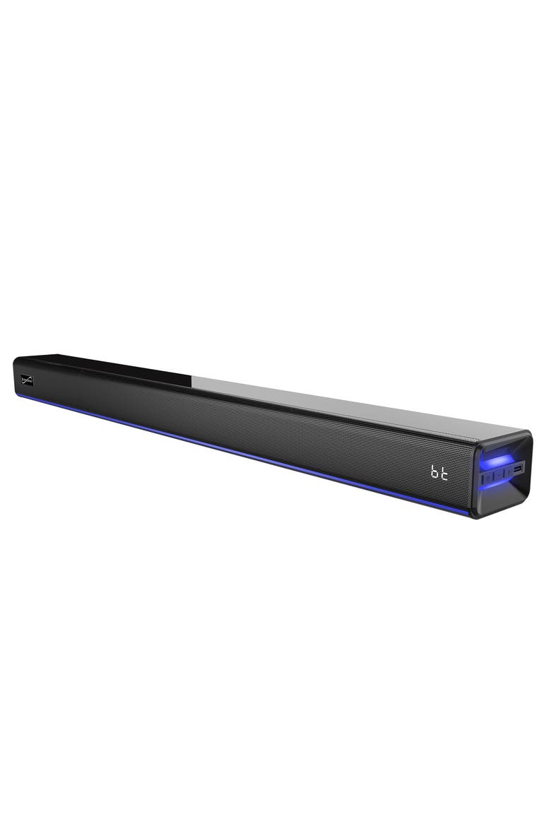 2 Channel Bluetooth Soundbar with Ambient Lighting, Main, color, Black