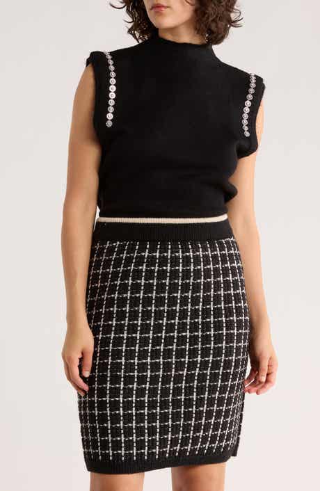 Ellen Tracy Rhinestone Embellished Sweater Vest