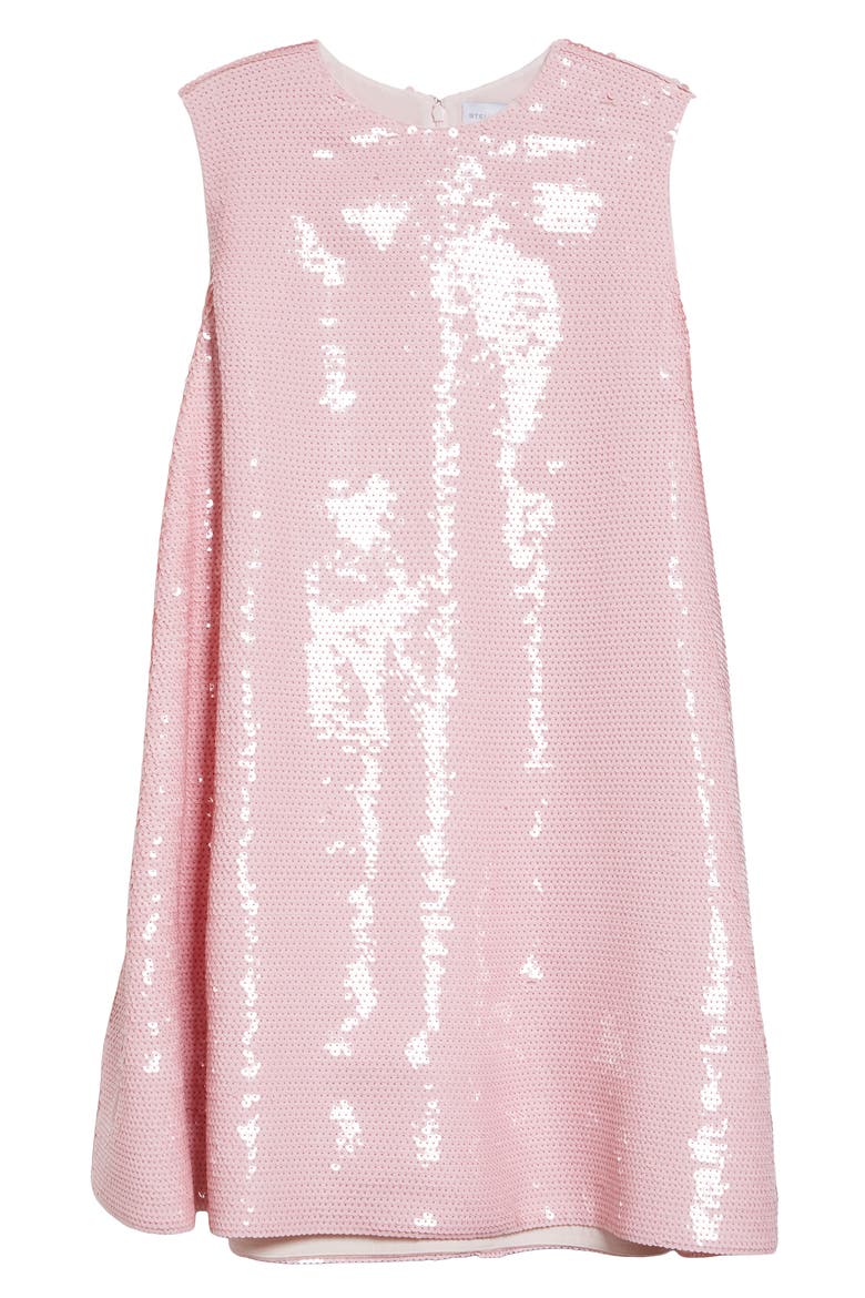 Sequin A-Line Minidress, Alternate, color, BALLET PINK