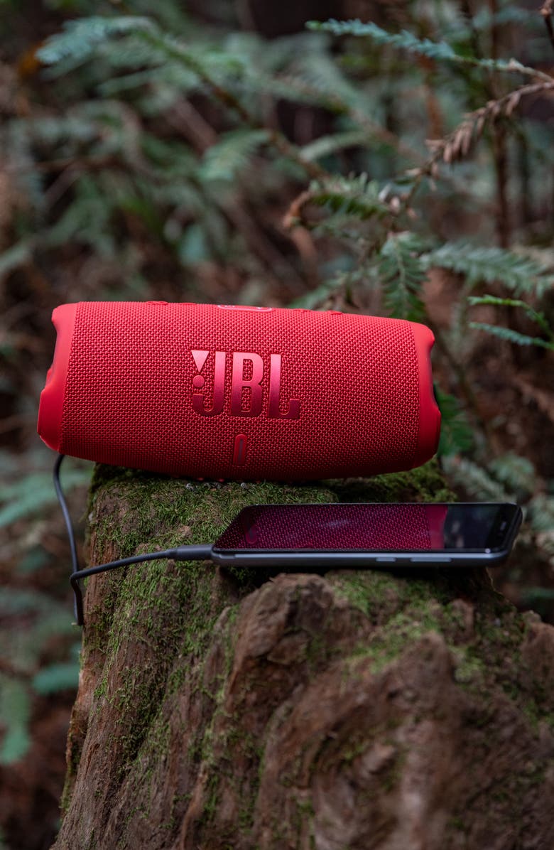JBL Charge 5 Waterproof Bluetooth<sup>®</sup> Speaker, Alternate, color, Red