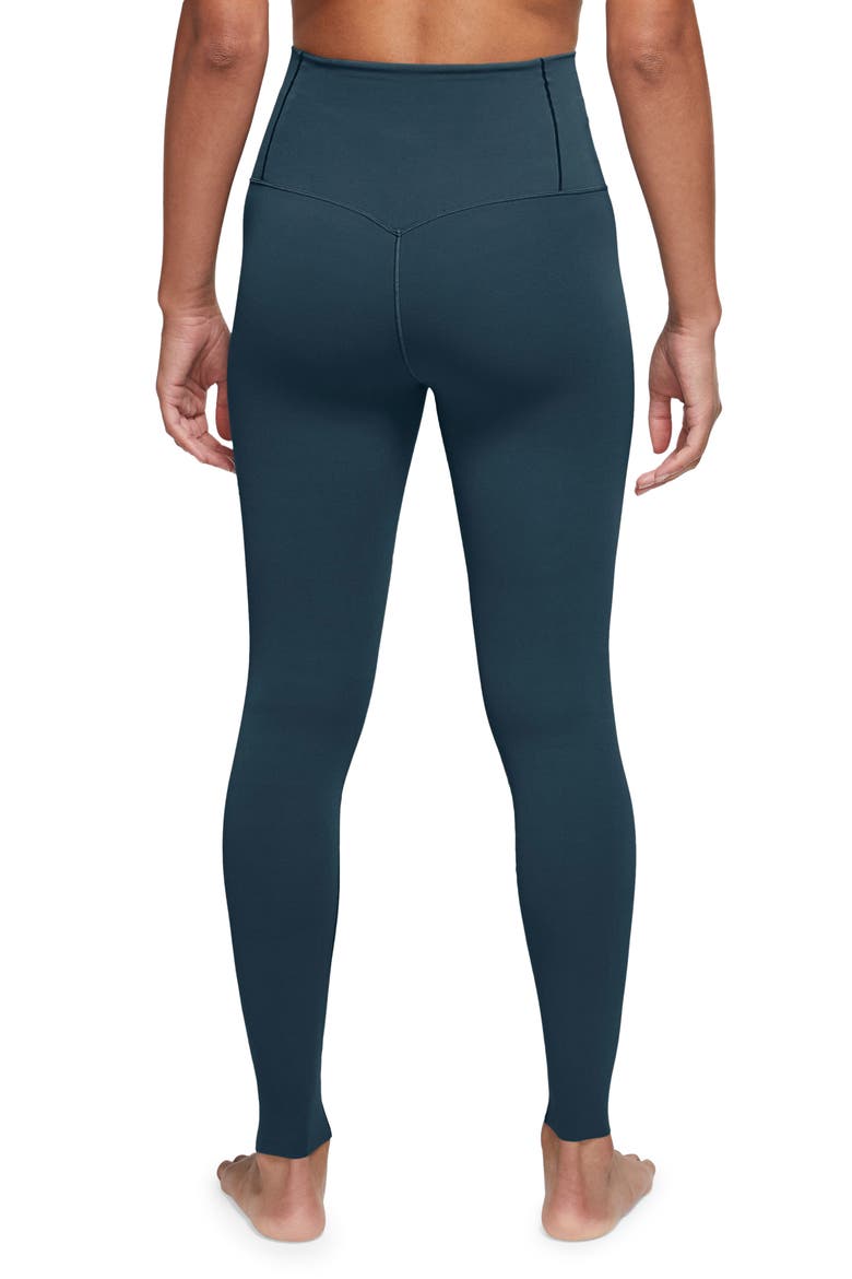 Zenvy Gentle-Support High-Waisted 7/8 Leggings, Alternate, color, 478 ARMRNV/BLACK