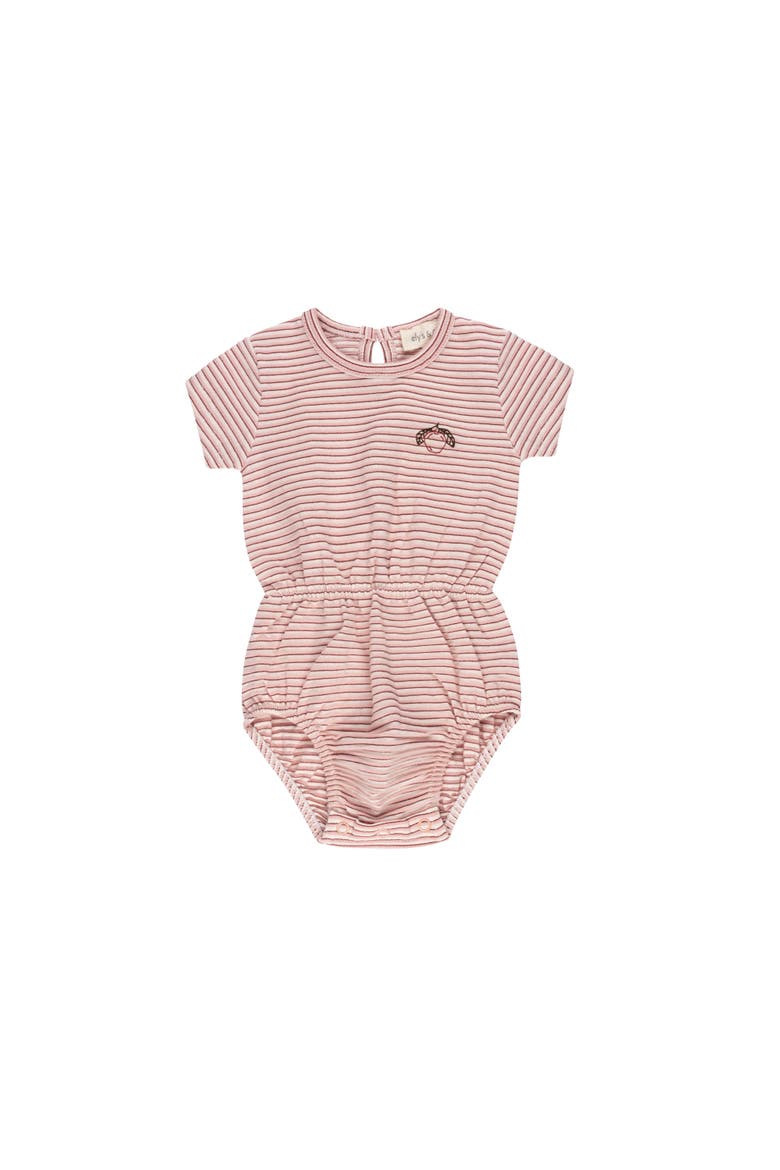 Metallic Stripe Collection - Girl Romper, Main, color, Pink