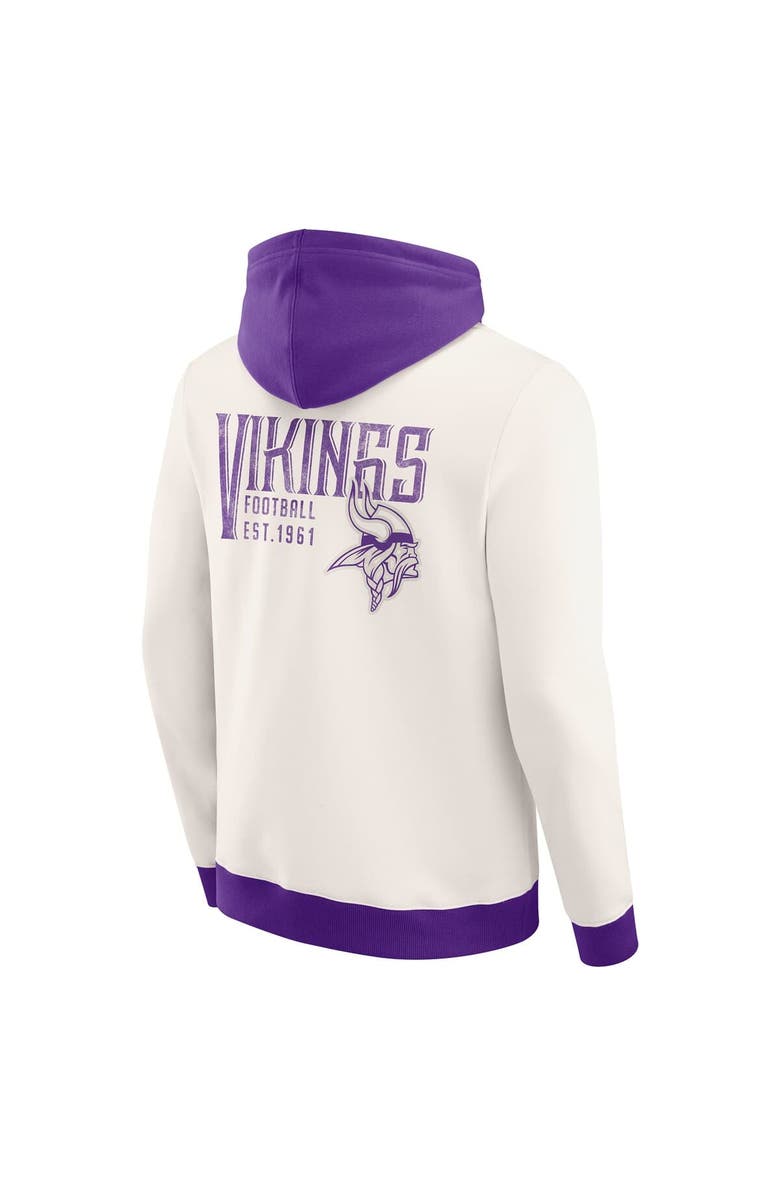 Darius Rucker Collection by Fanatics Men
s Darius Rucker Collection by Fanatics Cream Minnesota Vikings Distressed Graphics Full-Zip Hoodie, Alternate, color, Cream