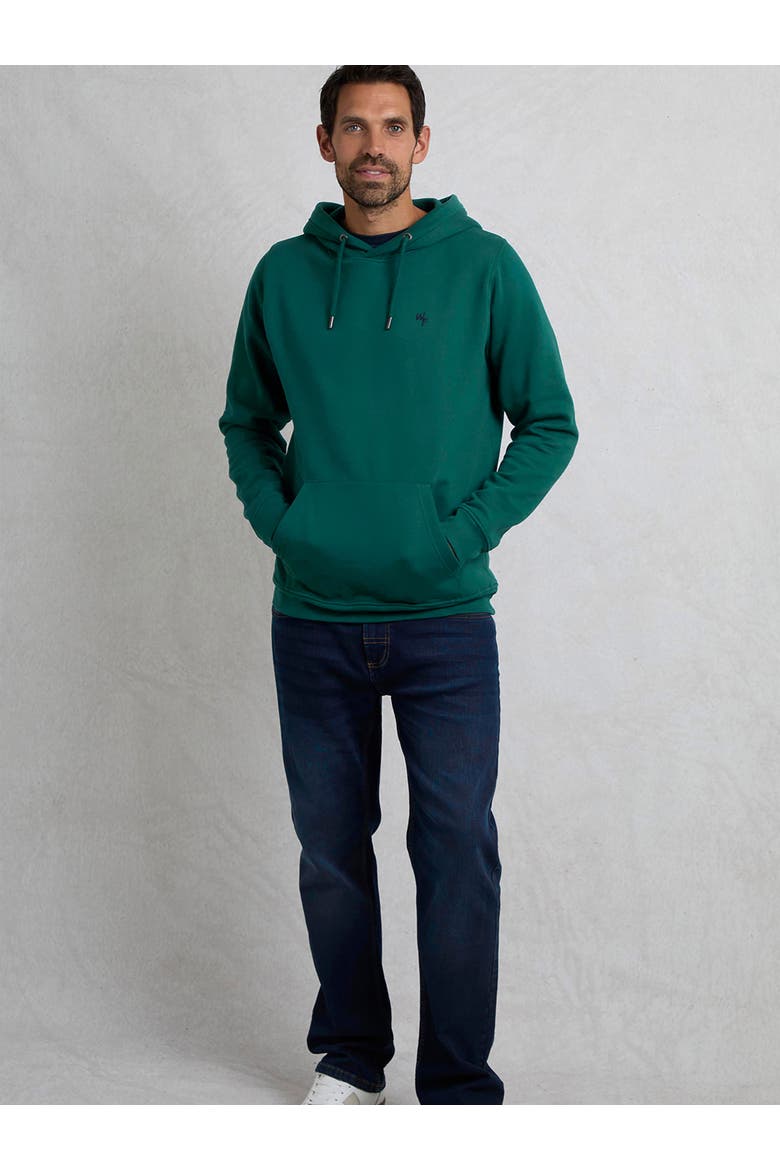 Hugo Branded Popover Hoodie, Alternate, color, Forest Green
